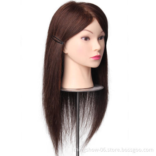 Beautiful wholesale 100%Real human hair mannequin head cosmetology